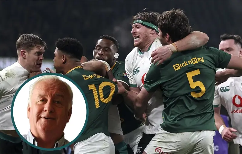 Гарри Рингроуз (Ирландия) и Саша Файнберг-Мнгомезулу (Южная Африка) столкнулись во время субботнего матча на Aviva Stadium. Фото: Gary Carr/Inpho.