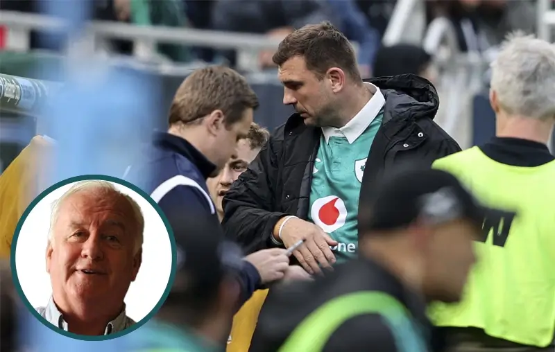 Игрок сборной Ирландии Тайг Бирн после того, как его жёлтая карточка была повышена до красной во время субботнего тестового матча против Новой Зеландии на стадионе Soldier Field. Фото: Дэн Шеридан / Inpho