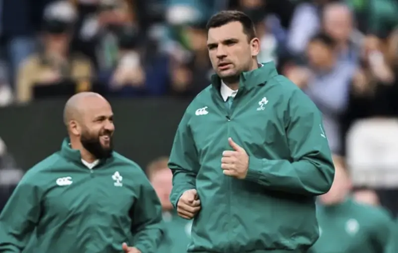 Тадг Бёрн из сборной Ирландии перед матчем Gallagher Cup между Ирландией и Новой Зеландией на стадионе Soldier Field в Чикаго, США. Фото: Рэмзи Карди / Sportsfile via Getty Images