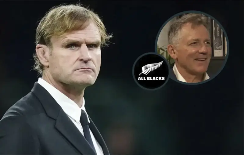 Бывший главный тренер All Blacks Скотт Робертсон и председатель New Zealand Rugby Дэвид Кирк (на врезке). Фото: Planet Rugby